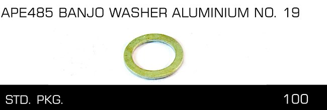 APE485 BANJO WASHER ALUMINIUM NO 19 APE485 BANJO WASHER ALUMINIUM NO 19